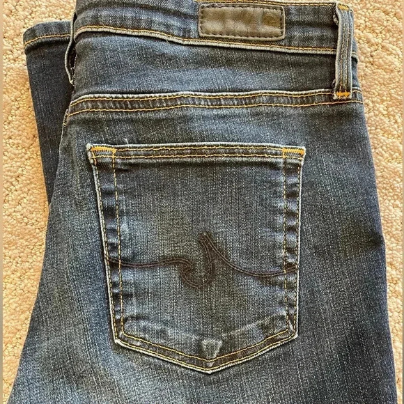 AG Adriano Goldschmied Harper Essential Straight Jeans, Mid-Rise, Med/Dark  28R - Picture 10 of 12